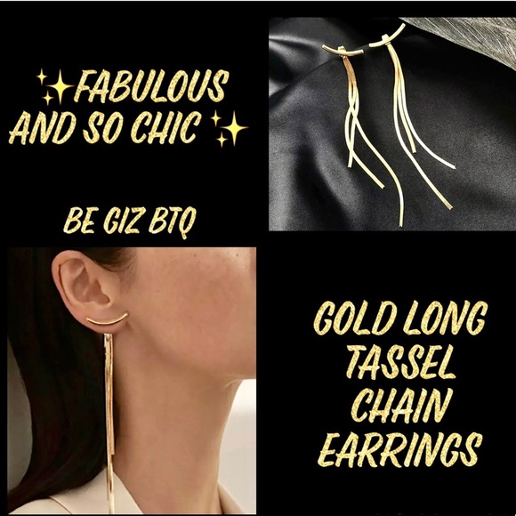 SPARKLY, SEXY & ELEGANT LONG TASSELS EARRINGS TO CALL THE ATTENTION OF EVERYONE - Picture 5 of 12